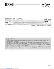 Rane MQ 302 Operator's Manual