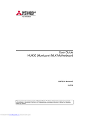 Mitsubishi Electric Hurricane HU430 User Manual
