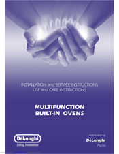 Delonghi MULTIFUNCTION BUILT-IN OVENS Installation And Service Instructions Use And Care Instructions