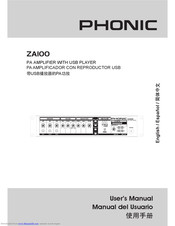 Phonic ZAIOO User Manual
