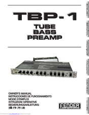 Fender TBP-1 Owner's Manual