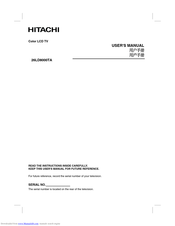 Hitachi 26LD8000TA User Manual