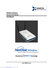 Ximeta NetDisk Wireless Access Point Router User Manual