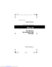 OPTIMUS 14-1162 Owner's Manual