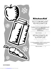 KitchenAid BOTTOM MOUNT REFRIGERATOR Use And Care Manual