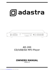 Adastra AD-200 Owner's Manual