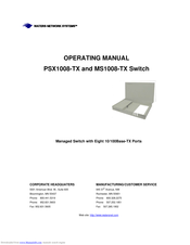 Waters Network Systems PSX1008-TX Operating Manual