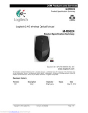 Logitech M-R0024 Product Specification