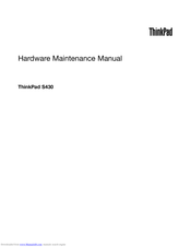 Lenovo ThinkPad Edge S430 Maintenance Manual
