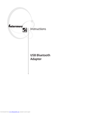 Intermec USB Bluetooth Adapter Instructions Manual