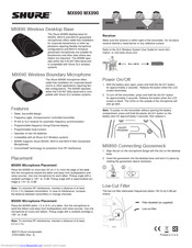 Shure MX890 Quick Manual