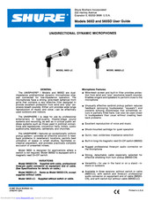 Shure UNISPHERE I 565SD-LC User Manual