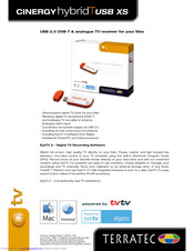 Terratec Cinergy Hybrid T USB XS Hardware and driver Quick Manual