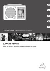 Behringer Eurolive B207 MP3 Manuals | ManualsLib