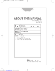 Daewoo KOR-7L4BS Operating Instructions & Cook Book