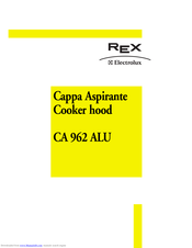 Rex Electrolux CA 962 ALU Instruction Booklet