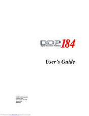 RICOH DDP 184 User Manual