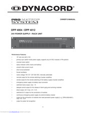 Dynacord DPP 4012 Owner's Manual