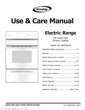 Crosley ELECTRIC RANGE Use & Care Manual