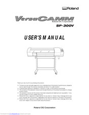Roland VersaCamm SP-300V User Manual