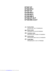 Merloni CP 057 GT Instructions For Use And Installation