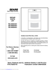 Sears 790.49064401 Repair Parts Manual