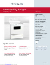 Frigidaire CFEF3014LW Specification