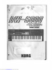 Korg DW-6000 Owner's Manual