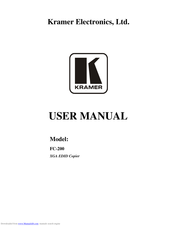 Kramer FC-200 User Manual
