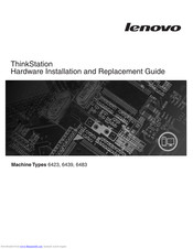 Lenovo ThinkStation 6439 Installation Manual