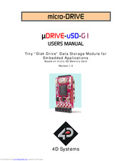 4D systems uDRIVE-uSD-G1 User Manual