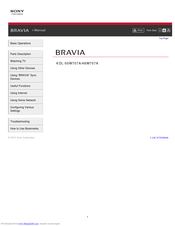 Sony Bravia KDL-46W707A Manual