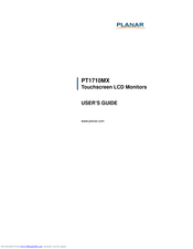 Planar PT1710MX User Manual