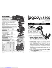 Bounty Hunter Legacy 3500 Owner's Manual