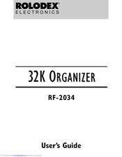 Rolodex RF-2034 User Manual