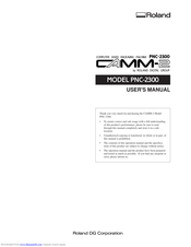 Roland CAMM-2 PNC-2300 User Manual