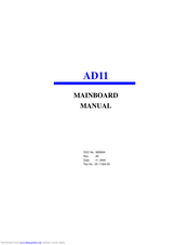 Fujitsu AD11 Manual