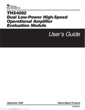 Texas Instruments THS4082 User Manual