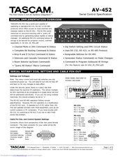 Tascam AV-452 Specifications
