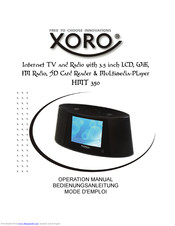 Xoro HMT 350 Operation Manual