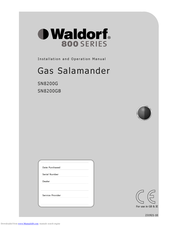 Waldorf SN8200G Installation And Operation Manual