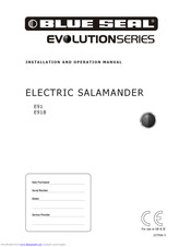 Blue Seal E91B Installation And Operation Manual