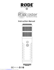 RODE Microphones PODCASTER Instruction Manual