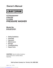 Craftsman 919.672101 Owner's Manual