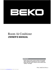Beko Room Air Conditioner Owner's Manual