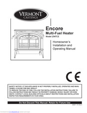 Vermont Castings Encore 2547CE Homeowner's Installation And Operating Manual