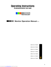 Orion OBM-185-TSBSV Operating Instructions Manual