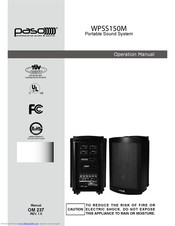 Paso Sound Products WPSS150M Operation Manual