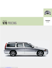Volvo V70 SE Pricing And Specification Manual