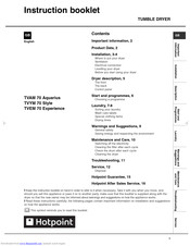 Hotpoint TVEM 70 Insrtuction Booklet